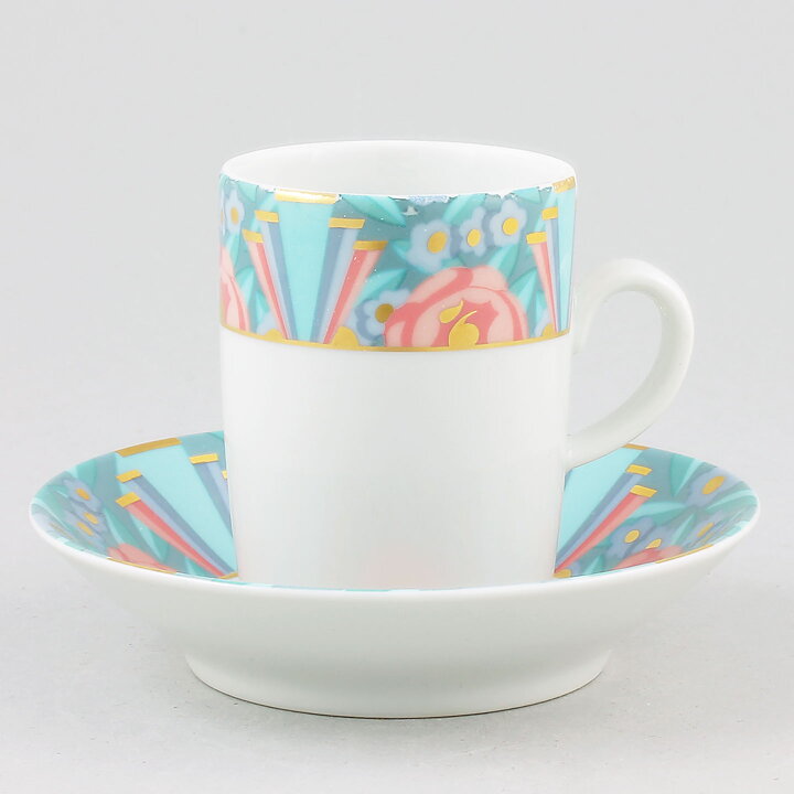 ヘイッキ・オルヴォラ  Amorosoシリーズ  カラフルなコーヒーカップ＆ソーサー  7.5cm  1989年