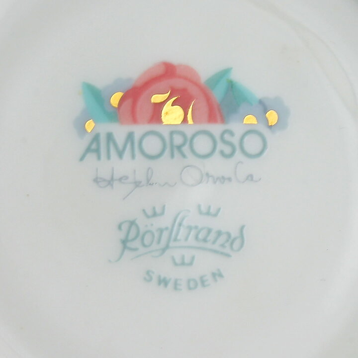 ヘイッキ・オルヴォラ  Amorosoシリーズ  カラフルなコーヒーカップ＆ソーサー  7.5cm  1989年