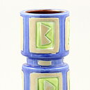 Carl-Harry Stålhane (1950s) Blue/Green Architectonic Vase 21 cm