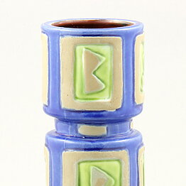 Carl-Harry Stålhane (1950s) Blue/Green Architectonic Vase 21 cm