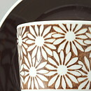 スティグ・リンドベリ  Anitaシリーズ  茶色い花模様のコーヒーカップ  10cm  1960年代    [サンプル画像]