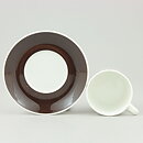 Stig Lindberg (Anita 1960s) Coffee Cup with Brown Flower Decor 10 cm   [Sample Images]