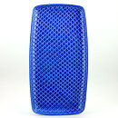Stig Lindberg (Fjäll 1960) Blue Rectangular Dish with Scale Relief 38 cm