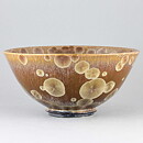 Isak Isaksson (2000s) Unique Bowl with Brown Crystalline Glaze 18 cm