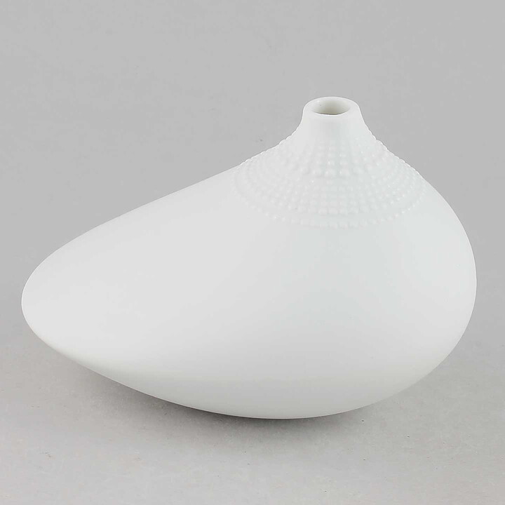 タピオ・ヴィルカラ   白い笛のようなベース  Vase (12/8cm)  1970年代