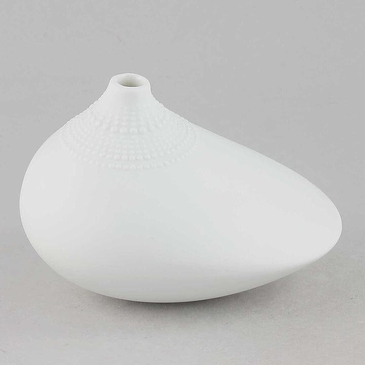 タピオ・ヴィルカラ   白い笛のようなベース  Vase (12/8cm)  1970年代