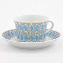 Brita Mellander-Jungermann (1960) Coffee Cup Saucer 5721 with Blue/Gray Decor 13 cm  [Free Shipping]