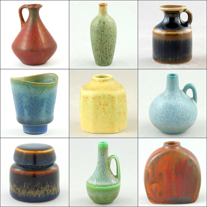 Carl-Harry Stålhane (1950s) Green Miniature Vase 7 cm (#11)