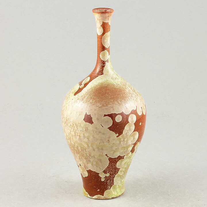 イサク・イサクソン　一点もの！　赤茶色の花瓶  2020年  (17cm)