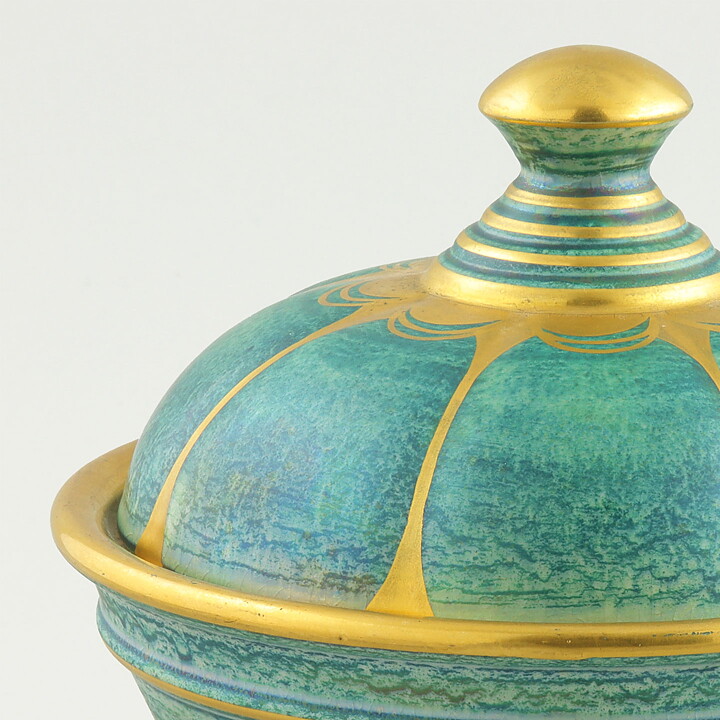 ジョセフ・エクベル  緑色の容器  17cm  1920年代