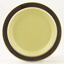 Olga Osol (Tunturi 1960) Three Yellow Plates with Brown Border Decor 20 cm