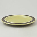 Olga Osol (Tunturi 1960) Three Yellow Plates with Brown Border Decor 20 cm