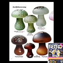 モニカ・バックストロム   グリーンのマッシュルーム 置物  16cm  1970年代