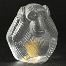  Lisa Larson (Royal Krona 1970s) Gorgeous Glass Ape "Cant't Hear"  [Sample Images]