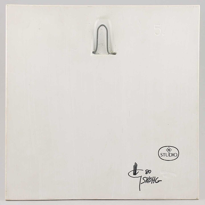 バリヤ・スクーギ  限定品  シルバーの陶板 Wall Plaque　23cm  1980年代