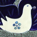 Sylvia Leuchovius (1970s) Blue Studio Bird Wall Plaque 30 cm (2)