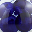 Sylvia Leuchovius (1960s) Studio Lamp with Blue Flower Decor 20 cm (1)