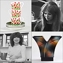Margareta Hennix (1970) Unique Blue/Yellow Vase 20 cm