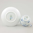 Royal Copenhagen (Blue Fluted 20th Century) Half Lace Coffee Cup with Saucer #719  [Sample Images]