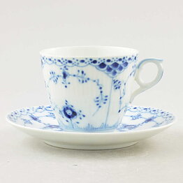 ロイヤルコペンハーゲン   ブルーフルーテッド  Blue Fluted  ハーフレース カップ&ソーサー  20世紀 #719  [サンプル画像]
