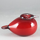 Oiva Toikka (2010) Petite Puffball (Kuukunen) Cranberry Glass Bird