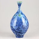 Isak Isaksson (2017) Unique Vase with Blue Crystalline Glaze 16 cm