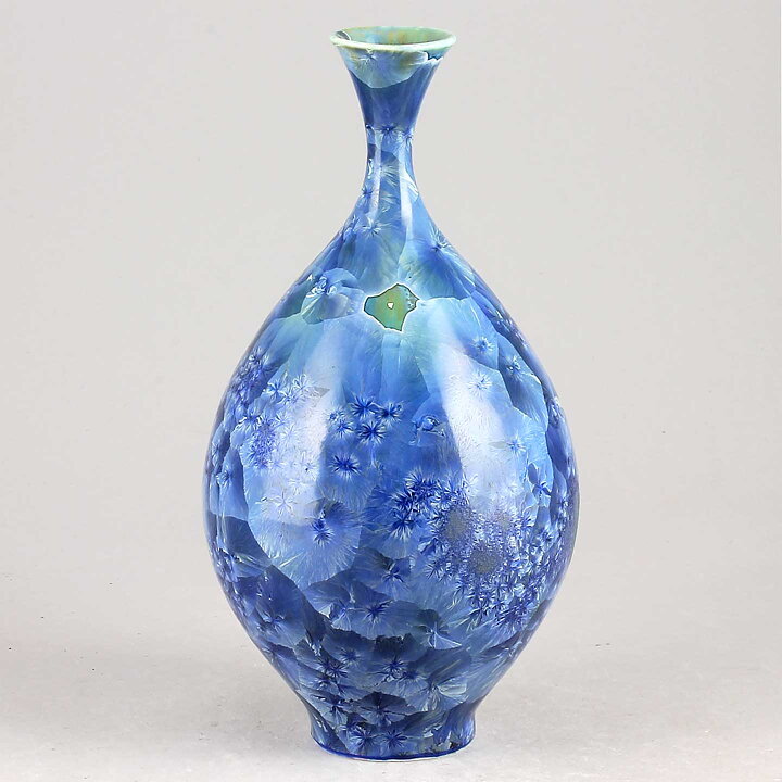 Isak Isaksson (2017) Unique Vase with Blue Crystalline Glaze 16 cm