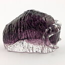 Göran Wärff (WWF 1973) Purple Glass Muskox 12/8 cm (with Certificate)  [Sample Images]