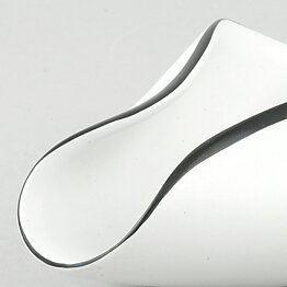 Stig Lindberg (Veckla 1950) White Sculptural Bowl with Black Border 15 cm