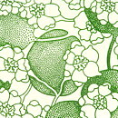 Paul Hoff (Emma 1971) Plate with Green Flower Decor 22 cm  [Sample Images]