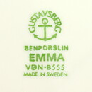 Paul Hoff (Emma 1971) Plate with Green Flower Decor 22 cm  [Sample Images]