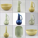 グナー・ニールンド  Ritziシリーズ  薄イエローの器   1960年代 (13cm) (3)