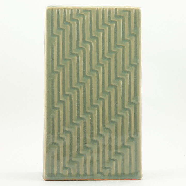Eva Stæhr-Nielsen (1969) Green Modern Block Vase 26 cm