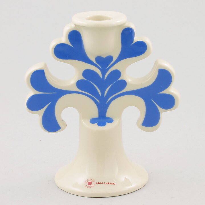 Lisa Larson (1982) Floral Candleholder 13 cm  [Sample Images] (II)