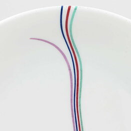 Bertil Vallien (Rainbow 1982) Plate with Colorful Threads Decor 17 cm  [Sample Images]