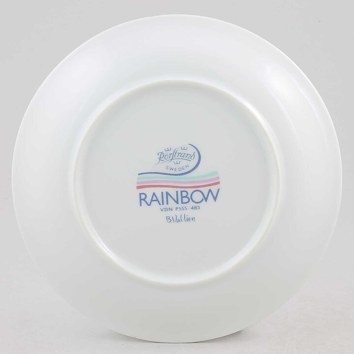Bertil Vallien (Rainbow 1982) Plate with Colorful Threads Decor 17 cm  [Sample Images]