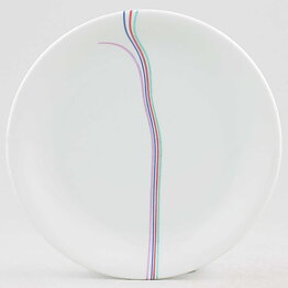 Bertil Vallien (Rainbow 1982) Plate with Colorful Threads Decor 17 cm  [Sample Images]