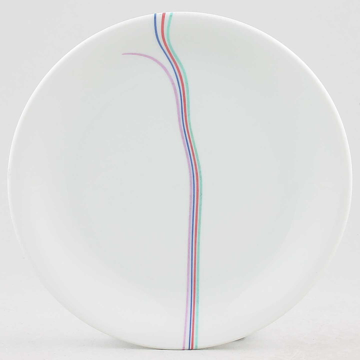 バーティル･ヴァリーン Rainbowシリーズ  ホワイトのラインのプレート 17cm 1982年  [サンプル画像]  