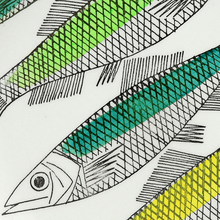 Marianne Westman (My Garden 1960) Plate with Green/Yellow Fish Decor 18 cm  [Sample Images]