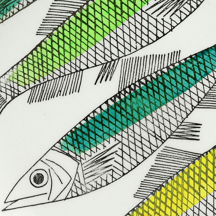 マリアンヌ・ウェストマン  My Gardenシリーズ 魚が描かれたプレート  Plate  1960年  [サンプル画像]