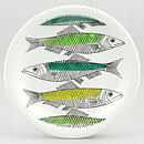 Marianne Westman (My Garden 1960) Plate with Green/Yellow Fish Decor 18 cm  [Sample Images]
