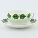 Stig Lindberg (Berså 1961) Coffee Cup with Green Leaf Decor 10 cm  [Sample Images]