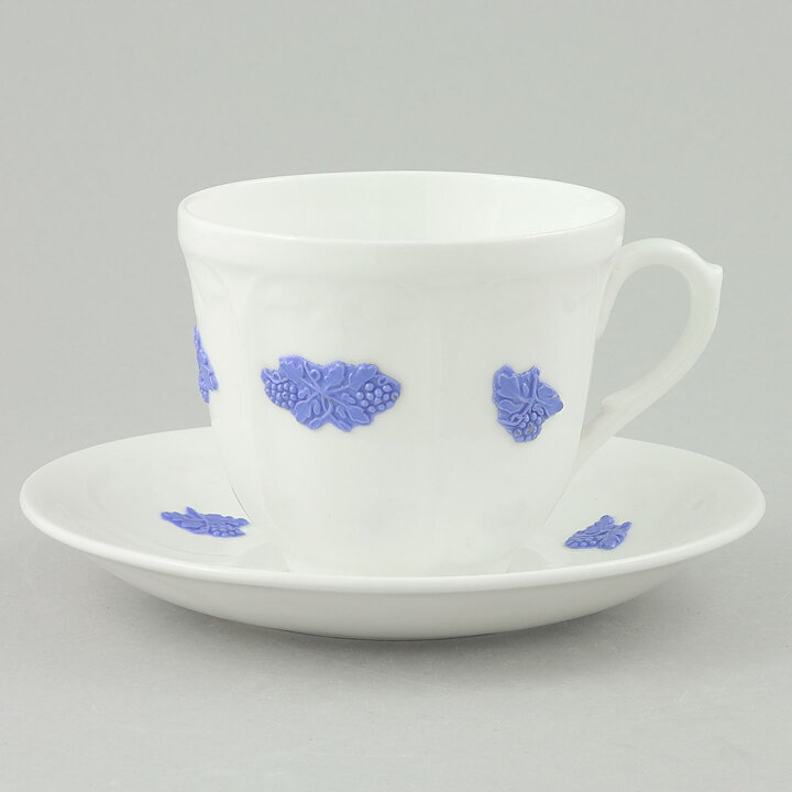 Coffee Cup with Blue Grapes and Vine Leaf Decor 10 cm  (Blå Blom 1911)  [Sample Images] 