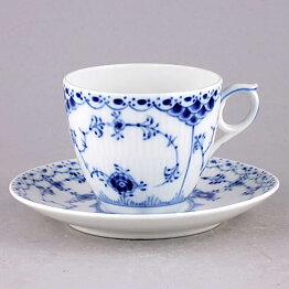 ロイヤルコペンハーゲン   ブルーフルーテッド  Blue Fluted  カップ&ソーサー  20世紀 #756  [サンプル画像]
