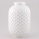 Gunnar Nylund (1951) Wide White Vase with Rivets 22 cm