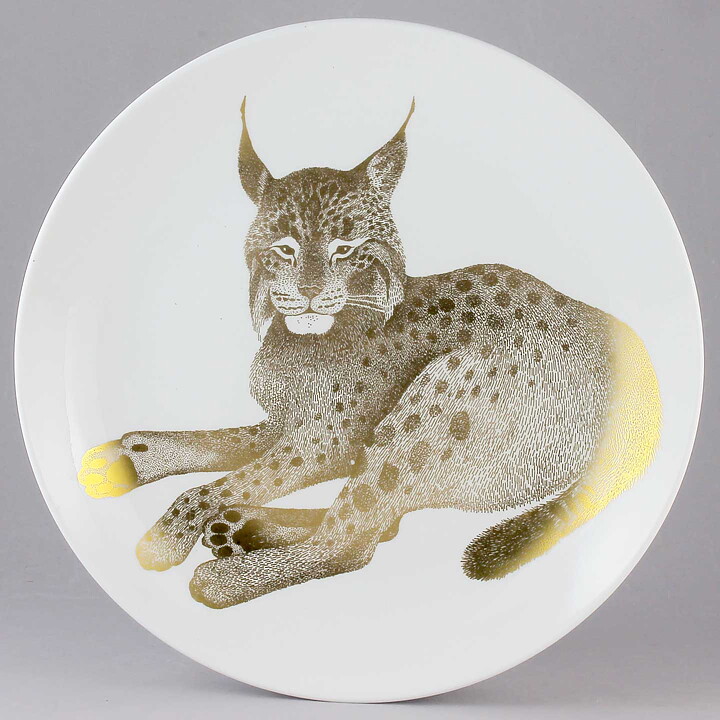  Paul Hoff (Endangered Species 1979) Lynx Collectors Wall Plate 25 cm <with Box> [Sample Images]