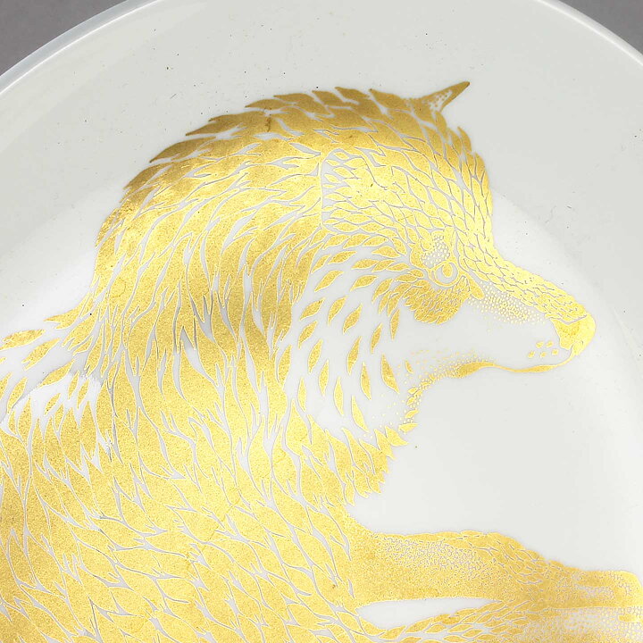 ポール・ホフ  絶滅危惧種シリーズ　オオカミ  コレクターズプレート  1975年  25cm〈箱付き〉[サンプル画像]