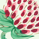 Stig Lindberg (Allegro 1960s) Art Plate with Red Flower Decor 20 cm  #3 (2)