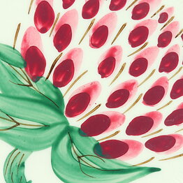 Stig Lindberg (Allegro 1960s) Art Plate with Red Flower Decor 20 cm  #3 (2)