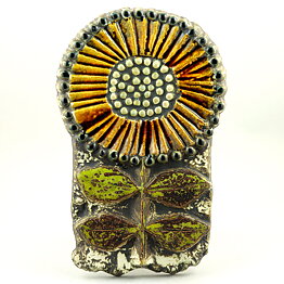 Lisa Larson (1963) Spectacular Sunflower Wall Plaque 28 cm (2)